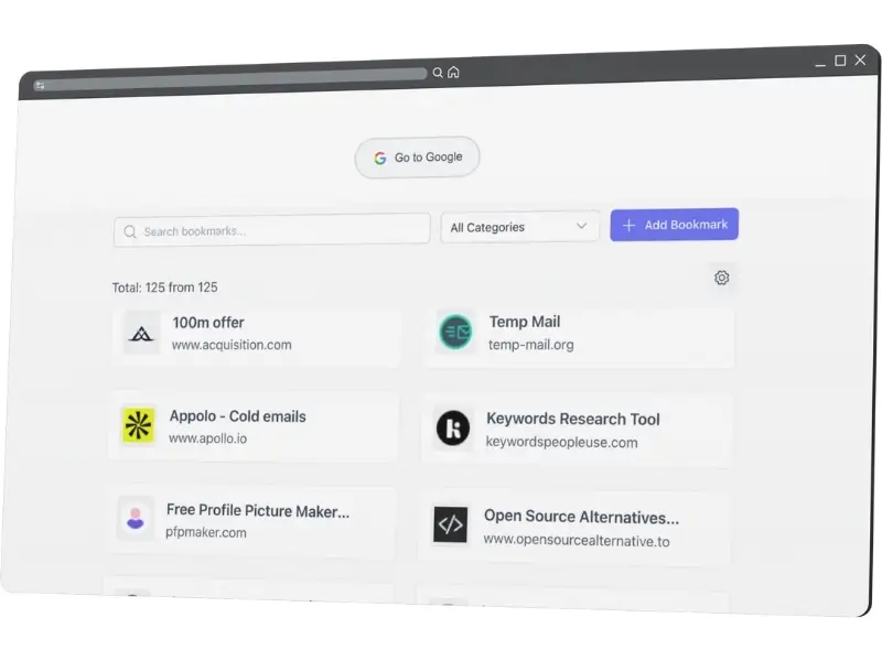 Show HN: I Built Bookmarks Manager Online